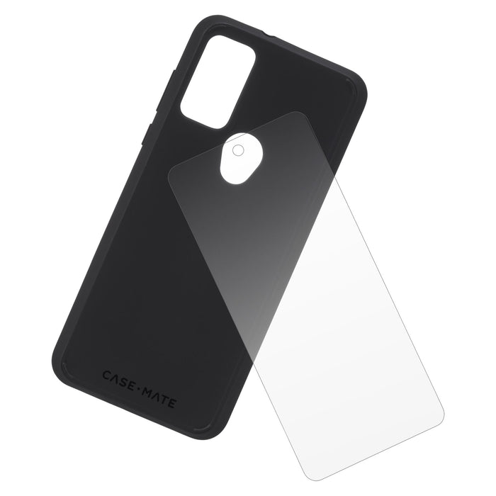 Case-Mate Protection Pack Tough Case and Glass Screen Protector for Motorola Moto G Play (2023) Black