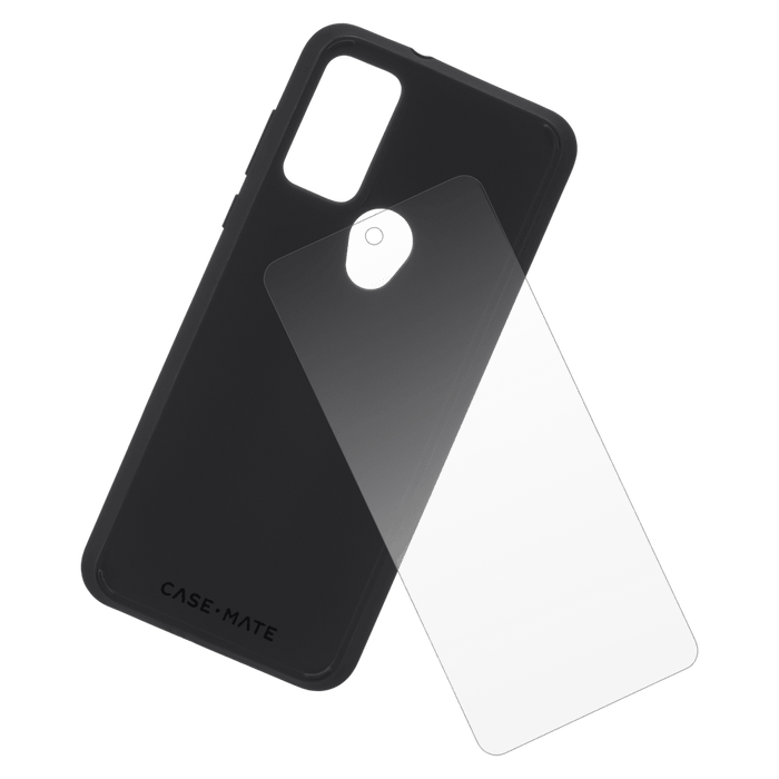 Case-Mate Protection Pack Tough Case and Glass Screen Protector for Motorola Moto G Play (2023) Black