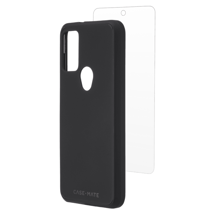 Case-Mate Protection Pack Tough Case and Glass Screen Protector for Motorola Moto G Play (2023) Black