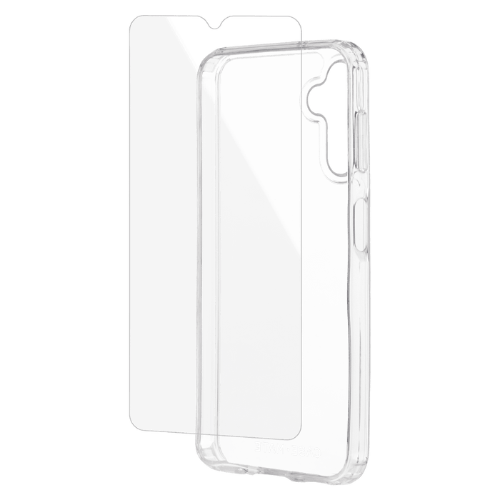 Case-Mate Protection Pack Tough Case and Glass Screen Protector for Samsung Galaxy A14 5G Clear