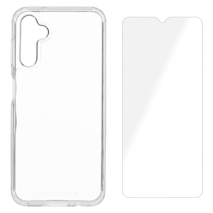 Case-Mate Protection Pack Tough Case and Glass Screen Protector for Samsung Galaxy A14 5G Clear
