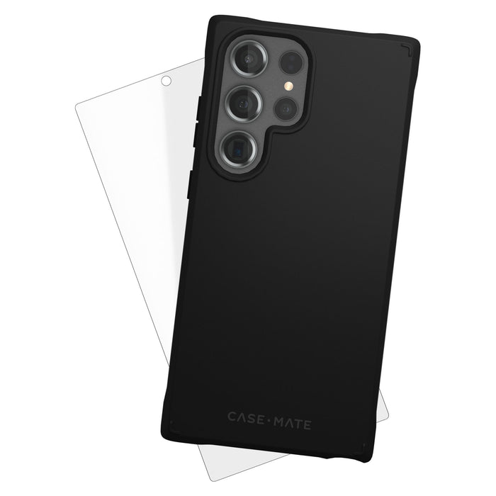 Case-Mate Protection Pack Tough Case and Glass Screen Protector for Samsung Galaxy S23 Ultra Black