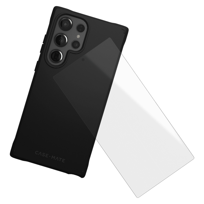 Case-Mate Protection Pack Tough Case and Glass Screen Protector for Samsung Galaxy S23 Ultra Black