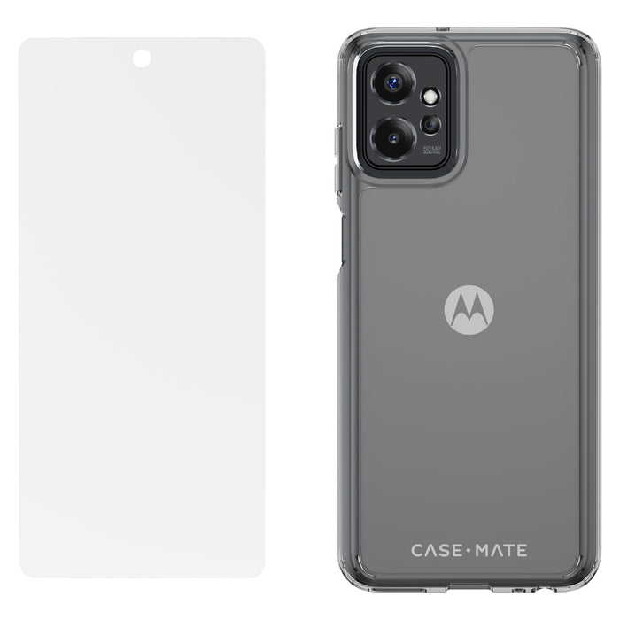 Case-Mate Protection Pack Tough Case and Glass Screen Protector for Motorola Moto G Power 5G (2023)
