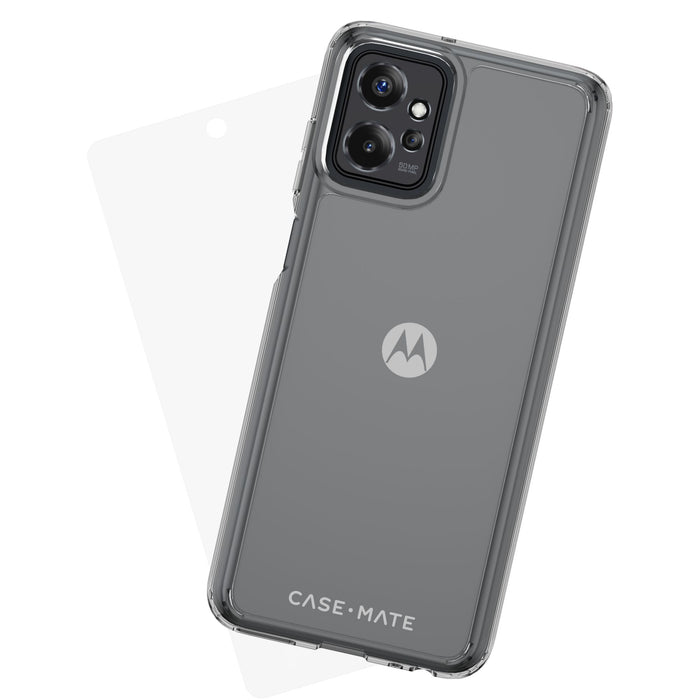 Case-Mate Protection Pack Tough Case and Glass Screen Protector for Motorola Moto G Power 5G (2023)