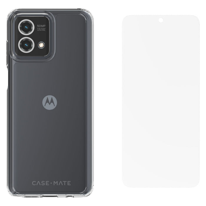 Case-Mate Protection Pack Tough Case and Glass Screen Protector for Motorola Moto G Stylus 5G (2023)