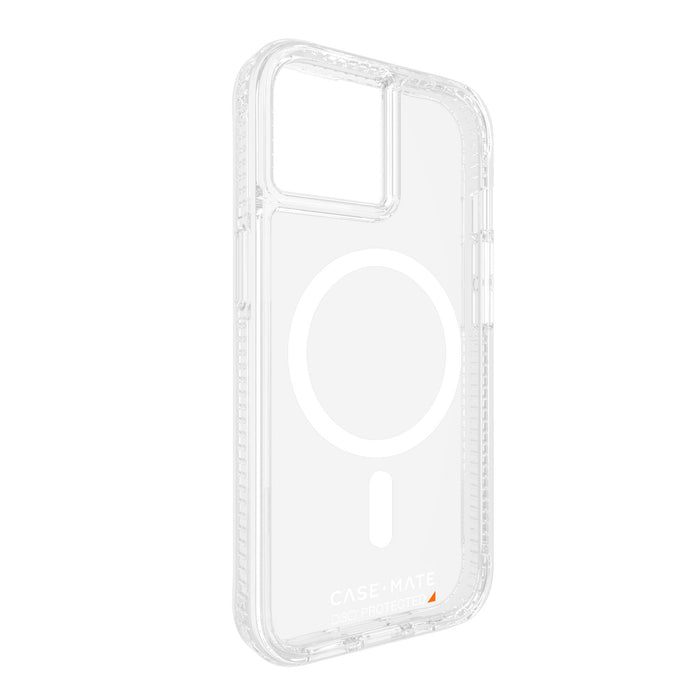 Case-Mate Ultra Tough Plus D3O MagSafe Case for Apple iPhone 15 / iPhone 14 / iPhone 13 Clear