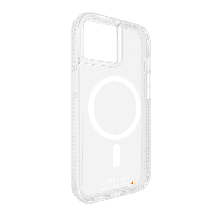 Case-Mate Ultra Tough Plus D3O MagSafe Case for Apple iPhone 15 / iPhone 14 / iPhone 13 Clear