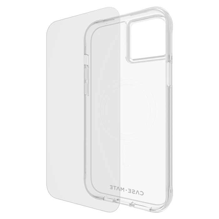 Case-Mate Protection Pack Tough Case and Glass Screen Protector for Apple iPhone 15 Plus