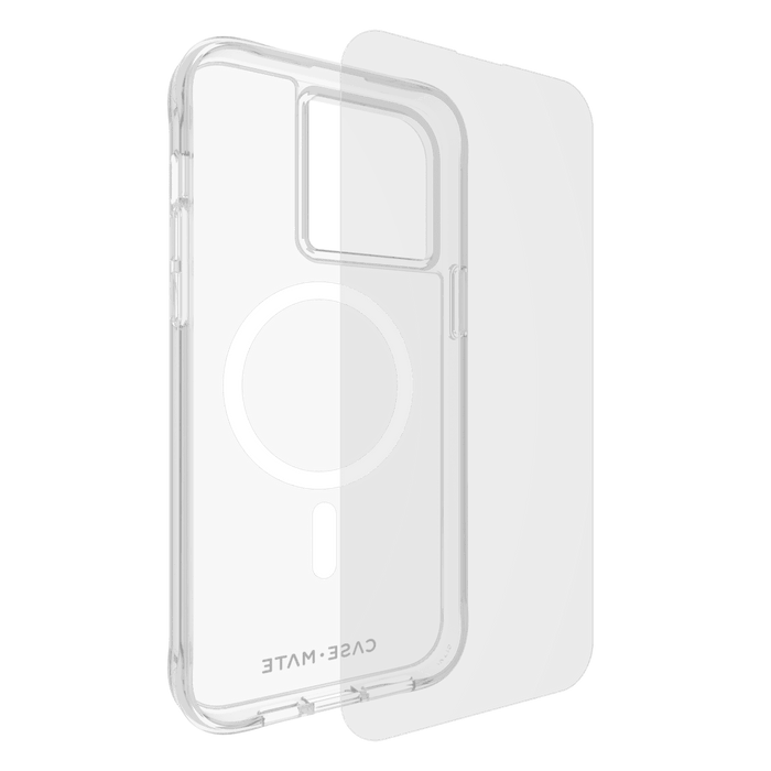 Case-Mate Protection Pack Tough Case and Glass Screen Protector for Apple iPhone 15 Pro Max
