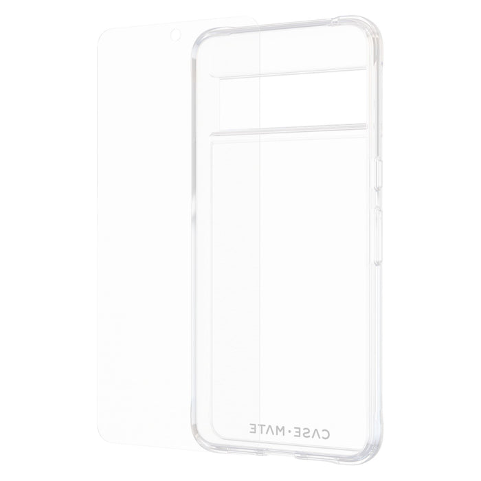 Case-Mate Protection Pack Tough Case and Glass Screen Protector for Google Pixel 8 Pro Clear