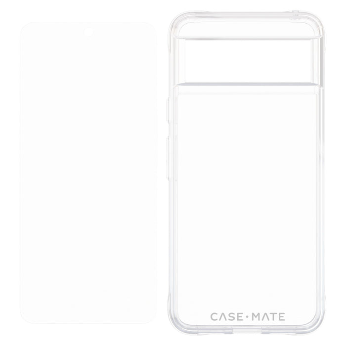 Case-Mate Protection Pack Tough Case and Glass Screen Protector for Google Pixel 8 Clear