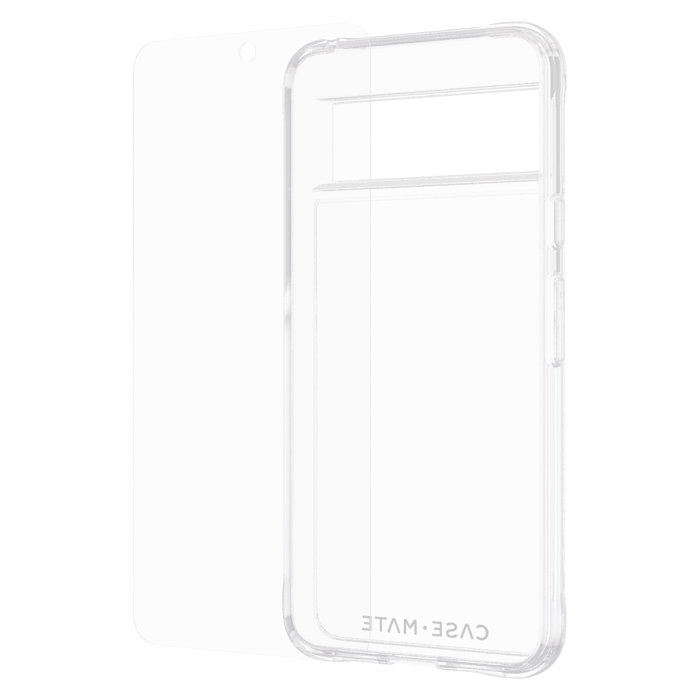 Case-Mate Protection Pack Tough Case and Glass Screen Protector for Google Pixel 8 Clear