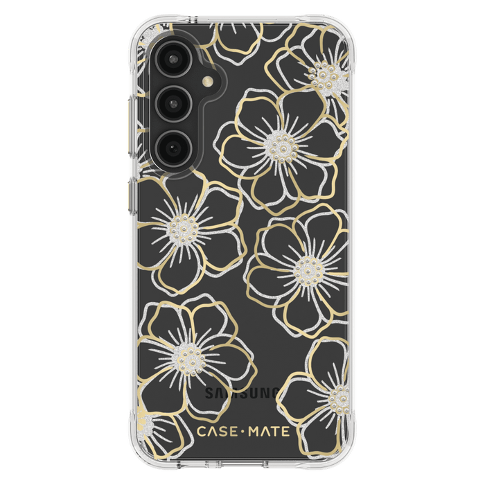 Case-Mate Floral Gems Case for Samsung Galaxy S23 FE Gold