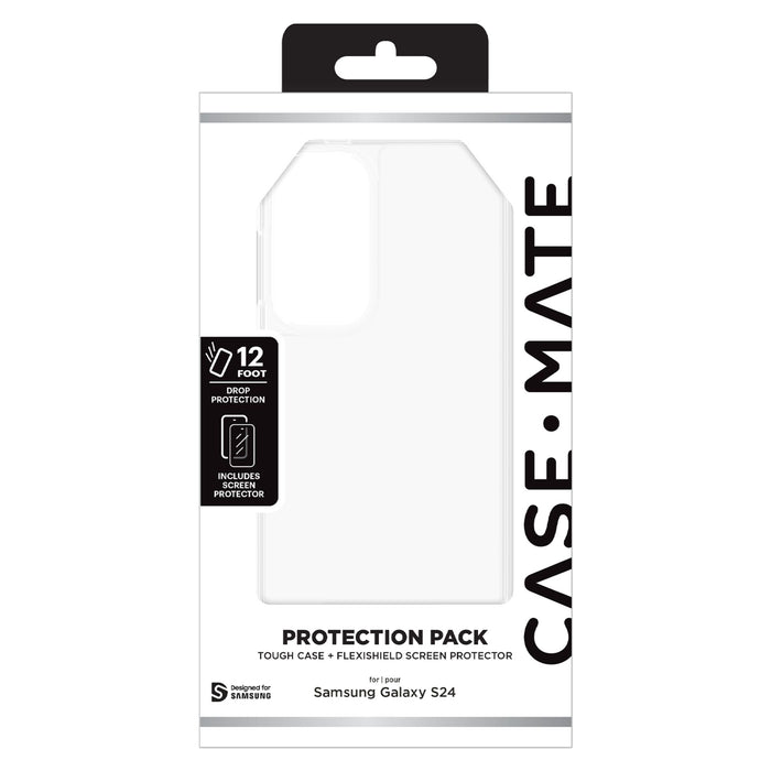 Case-Mate Protection Pack Tough Case and Glass Screen Protector for Samsung Galaxy S24