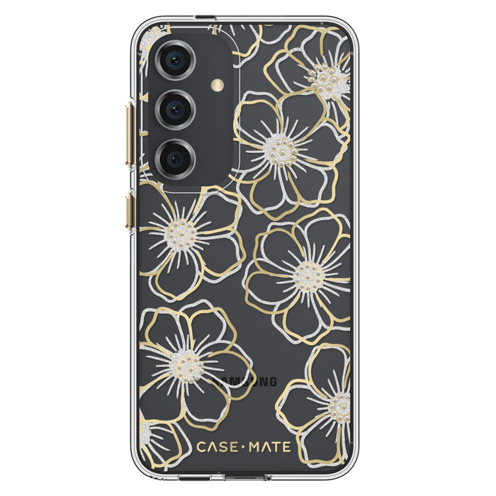 Case-Mate Floral Gems Case for Samsung Galaxy S24 Gold