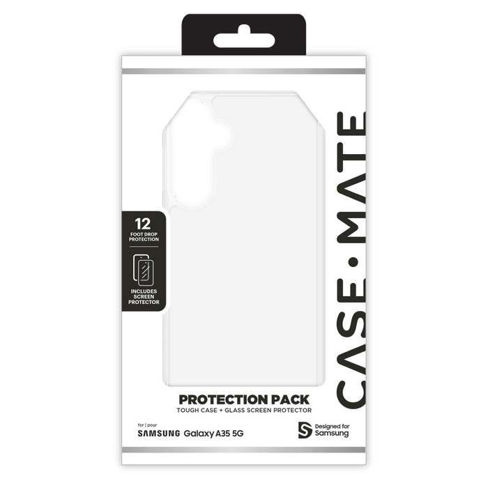 Case-Mate Protection Pack Tough Case and Glass Screen Protector for Samsung Galaxy A35 5G