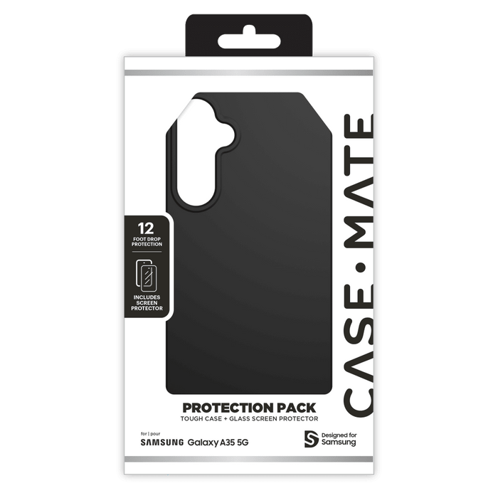 Case-Mate Protection Pack Tough Case and Glass Screen Protector for Samsung Galaxy A35 5G