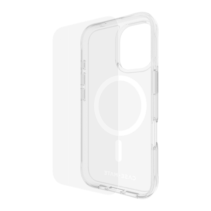 Case-Mate Protection Pack Tough MagSafe Case and Glass Screen Protector for Apple iPhone 16