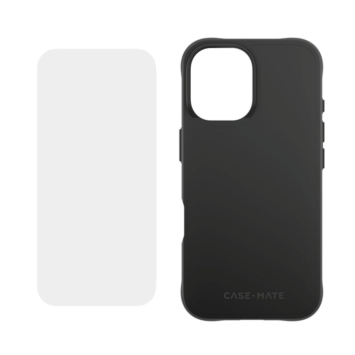 Case-Mate Protection Pack Tough Case and Glass Screen Protector for Apple iPhone 16