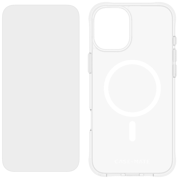 Case-Mate Protection Pack Tough Case and Glass Screen Protector for Apple iPhone 16 Plus