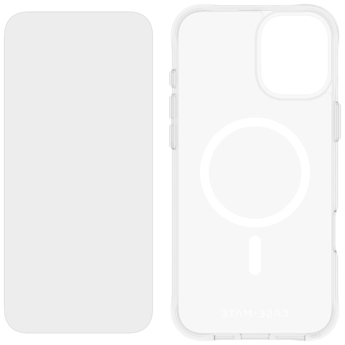 Case-Mate Protection Pack Tough Case and Glass Screen Protector for Apple iPhone 16 Plus