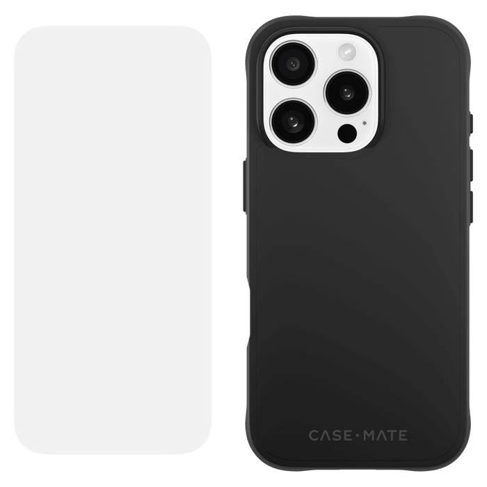Case-Mate Protection Pack Tough Case and Glass Screen Protector for Apple iPhone 16 Pro