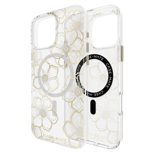 Case-Mate Floral Gems MagSafe Case for Apple IP16PROMAX Gold