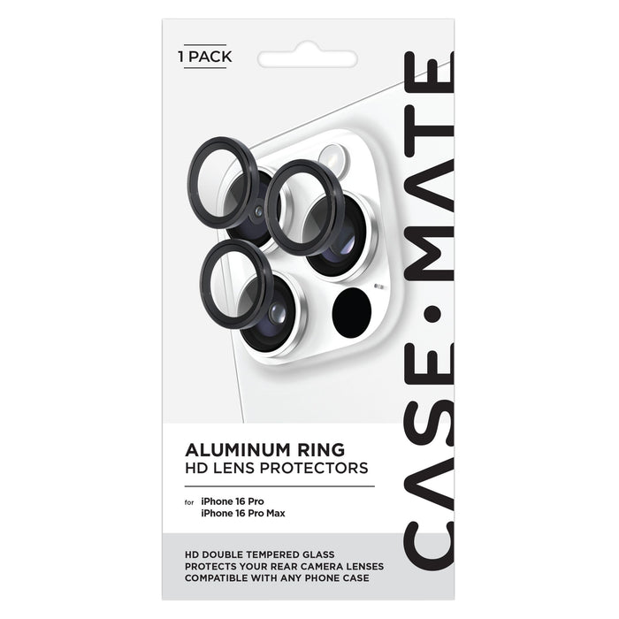 Case-Mate Aluminum Ring Camera Lens Glass Protector for Apple iPhone 16 Pro / iPhone 16 Pro Max