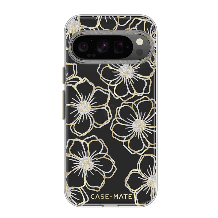 Case-Mate Floral Gems Case for Google Pixel 9 / 9 Pro Gold