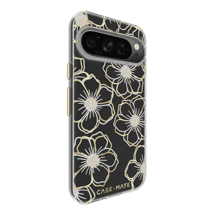 Case-Mate Floral Gems Case for Google Pixel 9 / 9 Pro Gold
