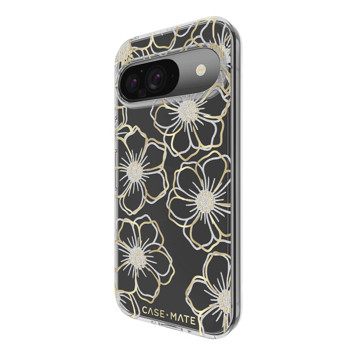 Case-Mate Floral Gems Case for Google Pixel 9 / 9 Pro Gold