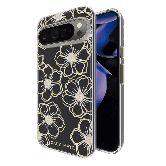 Case-Mate Floral Gems Case for Google Pixel 9 Pro XL Gold