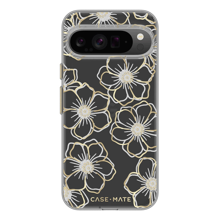 Case-Mate Floral Gems Case for Google Pixel 9 Pro XL Gold