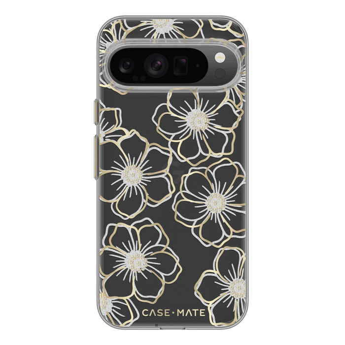 Case-Mate Floral Gems Case for Google Pixel 9 Pro XL Gold
