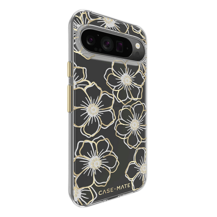 Case-Mate Floral Gems Case for Google Pixel 9 Pro XL Gold