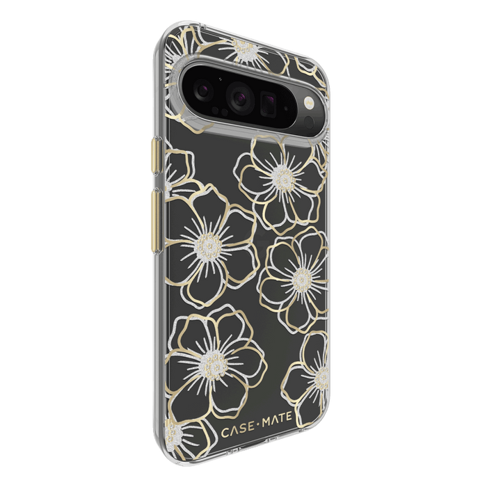Case-Mate Floral Gems Case for Google Pixel 9 Pro XL Gold