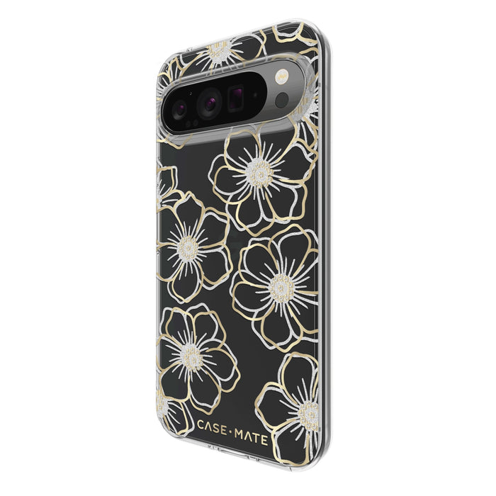 Case-Mate Floral Gems Case for Google Pixel 9 Pro XL Gold