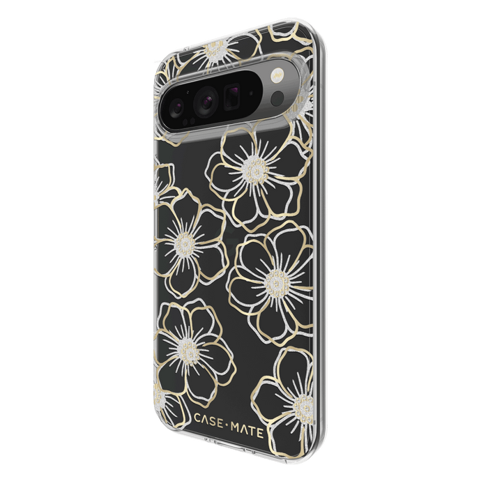 Case-Mate Floral Gems Case for Google Pixel 9 Pro XL Gold
