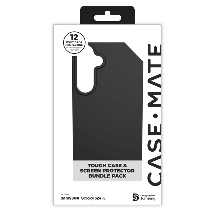 Case-Mate Protection Pack Tough Case and Glass Screen Protector for Samsung Galaxy S24 FE