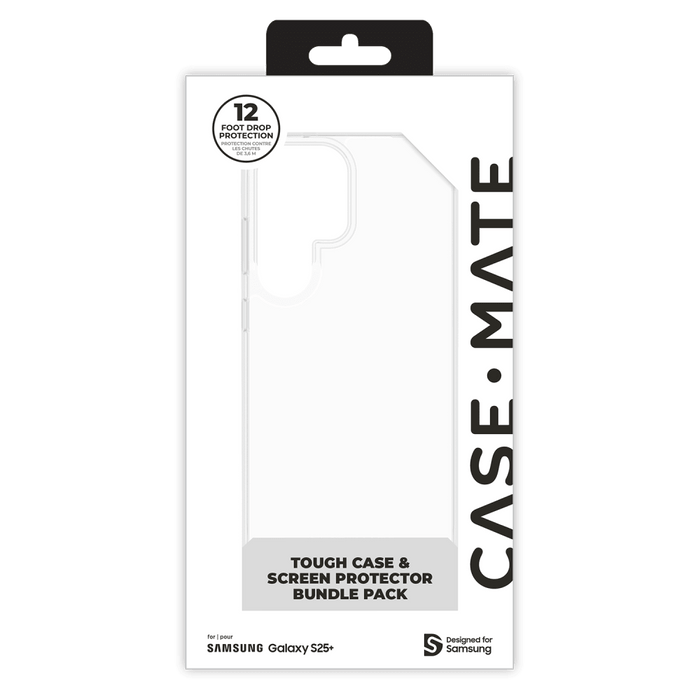 Case-Mate Protection Pack Tough Case and FlexiShield Screen Protector for Samsung Galaxy S25 Plus