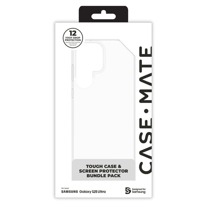 Case-Mate Protection Pack Tough Case and FlexiShield Screen Protector for Samsung Galaxy S25 Ultra