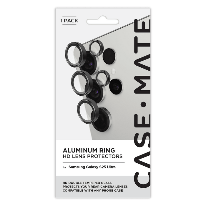 Case-Mate Aluminum Ring Camera Lens Glass Protector for Samsung Galaxy S25 Ultra
