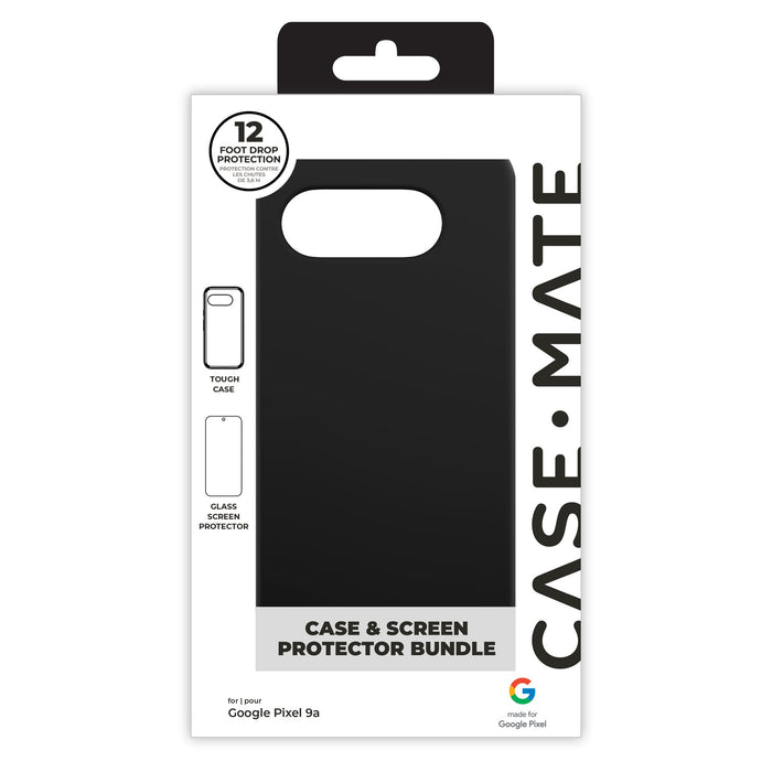Case-Mate Protection Pack Tough Case and Glass Screen Protector for Google Pixel 9a
