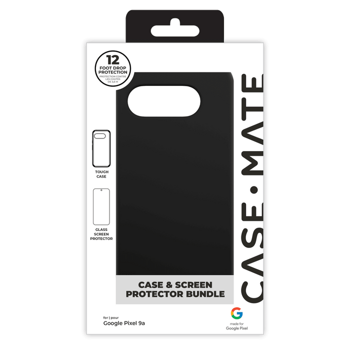 Case-Mate Protection Pack Tough Case and Glass Screen Protector for Google Pixel 9a