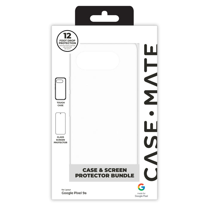 Case-Mate Protection Pack Tough Case and Glass Screen Protector for Google Pixel 9a