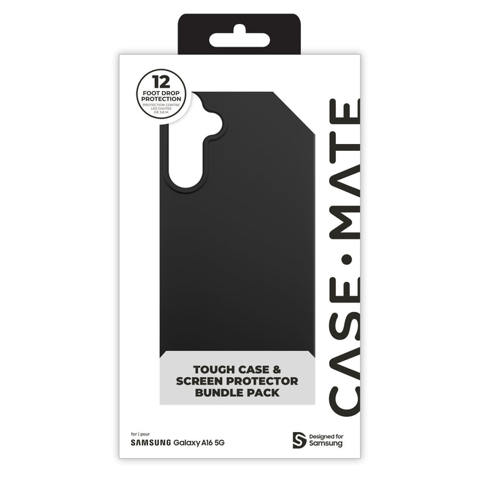 Case-Mate Protection Pack Tough Case and Glass Screen Protector for Samsung Galaxy A16 5G Black