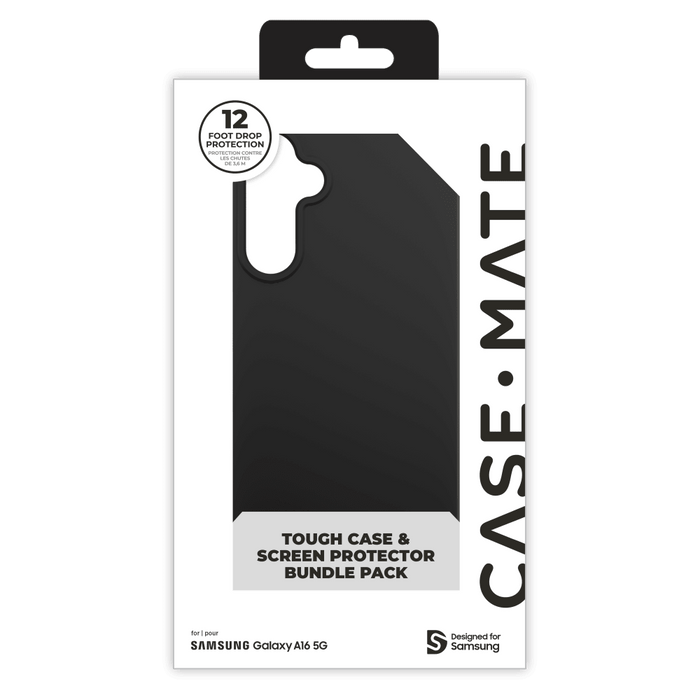 Case-Mate Protection Pack Tough Case and Glass Screen Protector for Samsung Galaxy A16 5G Black