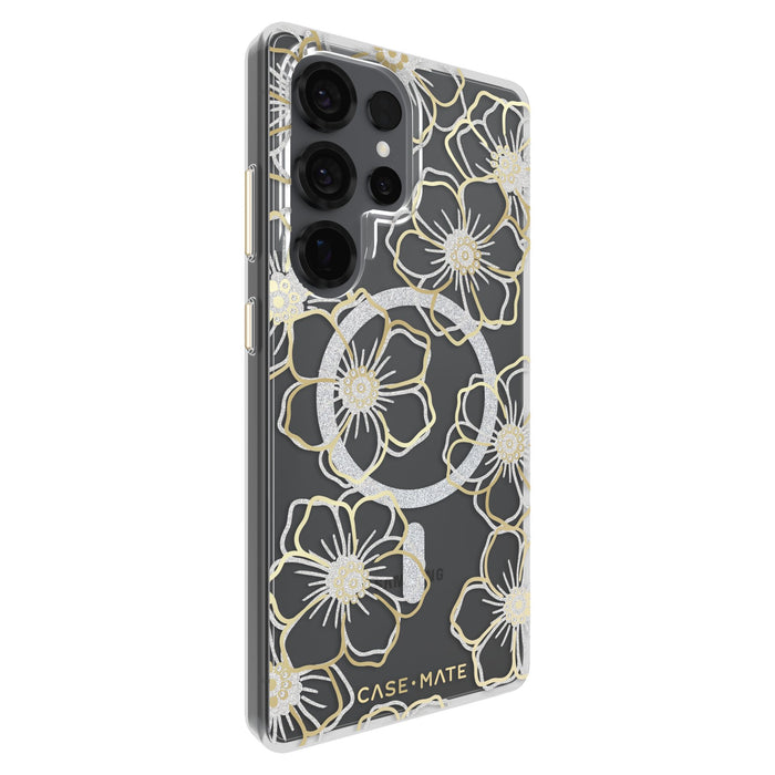 Case-Mate Floral Gems Case with Magnet for Samsung Galaxy S25 Ultra Gold