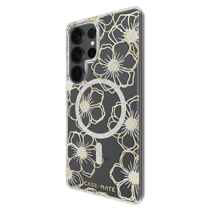 Case-Mate Floral Gems Case with Magnet for Samsung Galaxy S25 Ultra Gold
